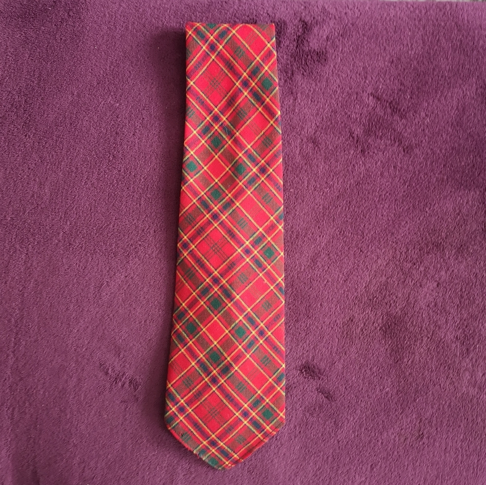 Vintage Men's Scottish Plaid Tie, Mint Condition.